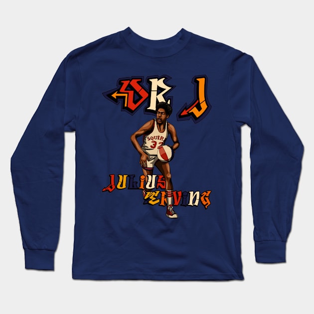 Julius Earving (Dr J) Long Sleeve T-Shirt by HelenaCooper